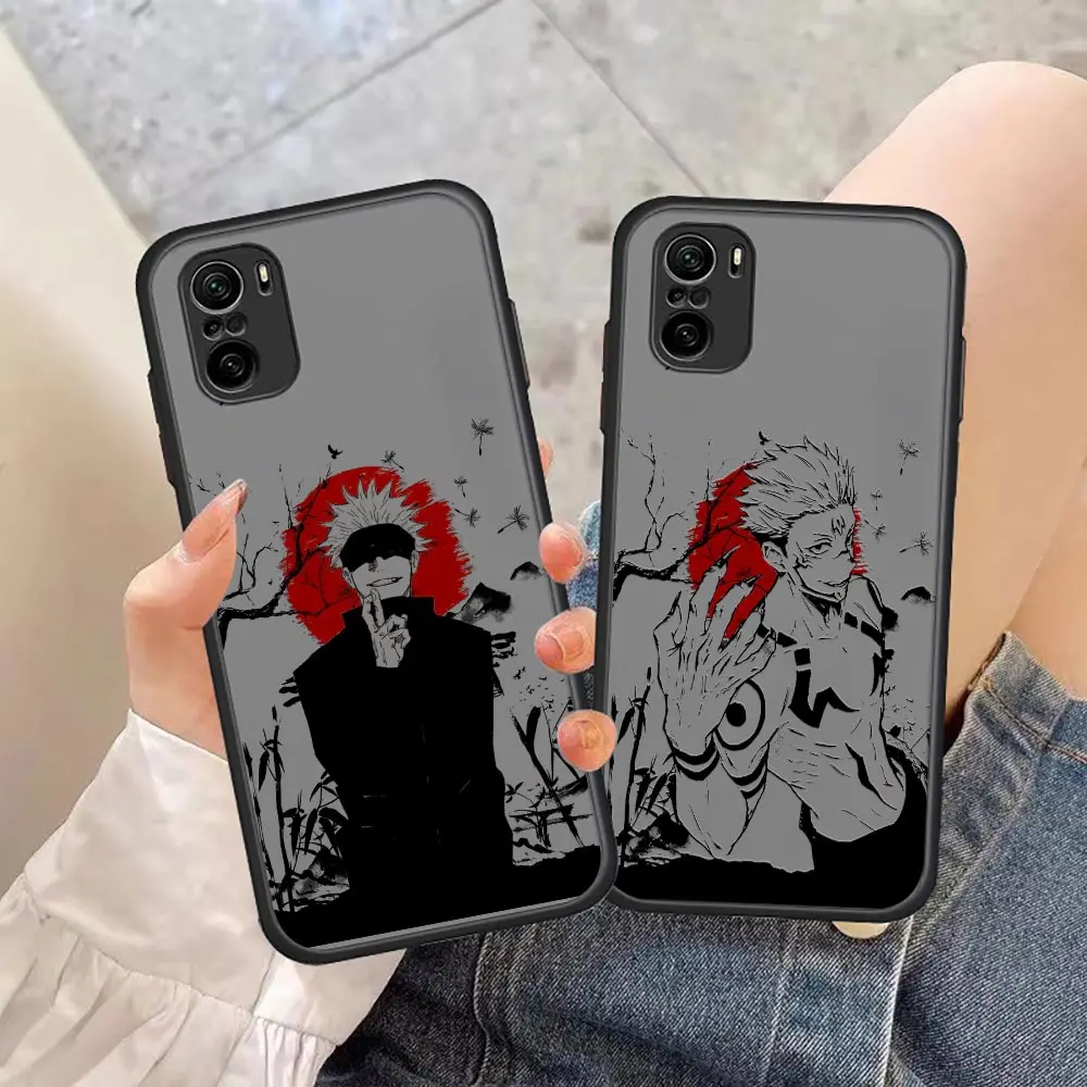 

Japan Anime Jujutsu Kaisen Gojo Satoru Matte Case For Redmi K40 K30 K20 10 10C 10X 9T 9C 9A 9 8A 8 7A 7 6 6A 5 5A 4X Pro Cover