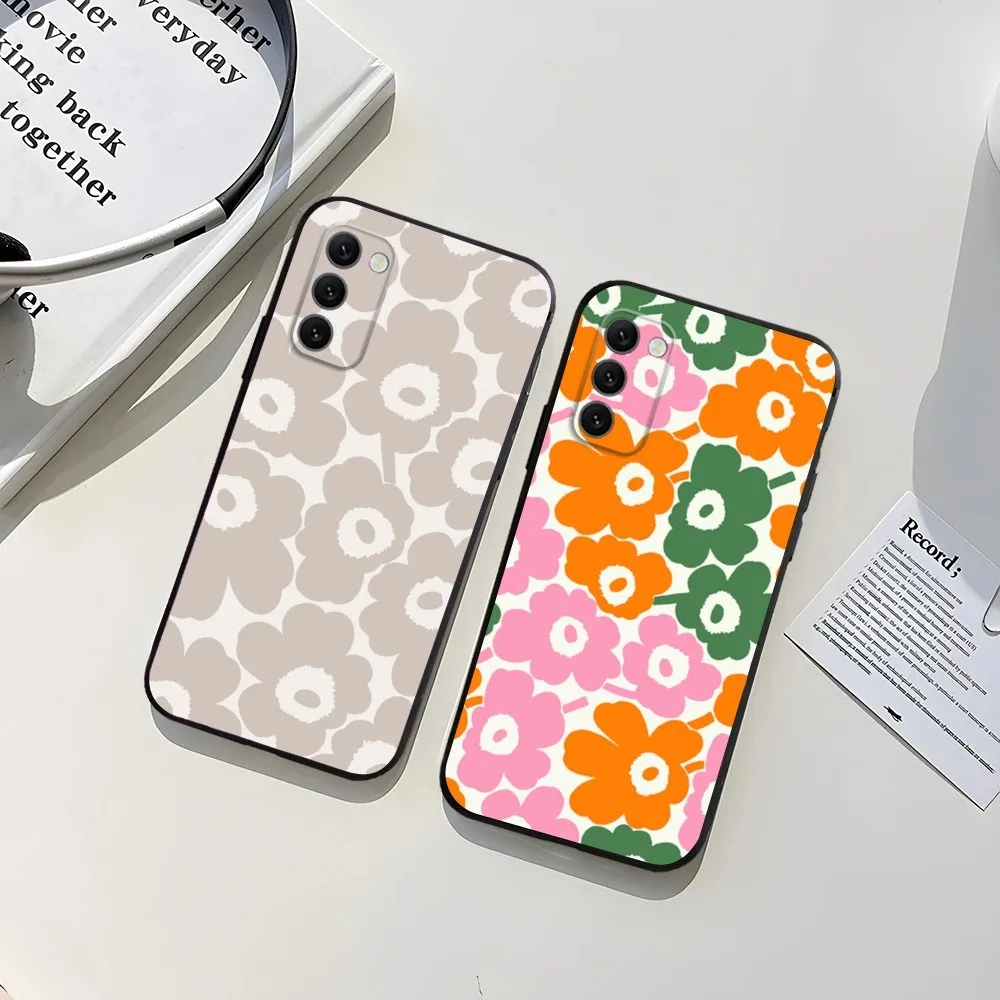 Flower U-Unikko Phone Case For Samsung Galaxy A13 A21s A22 A31 A32 A52 A53 A71 A80 A91 Soft TPU Protective Cover