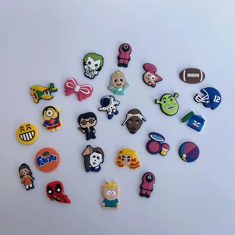 Mixstyle 100 120PCS Game Movies Charms For Croc Cute Kawaii Anime Cartoon Shoe Decoration Buckle Accessories Party Gifts
