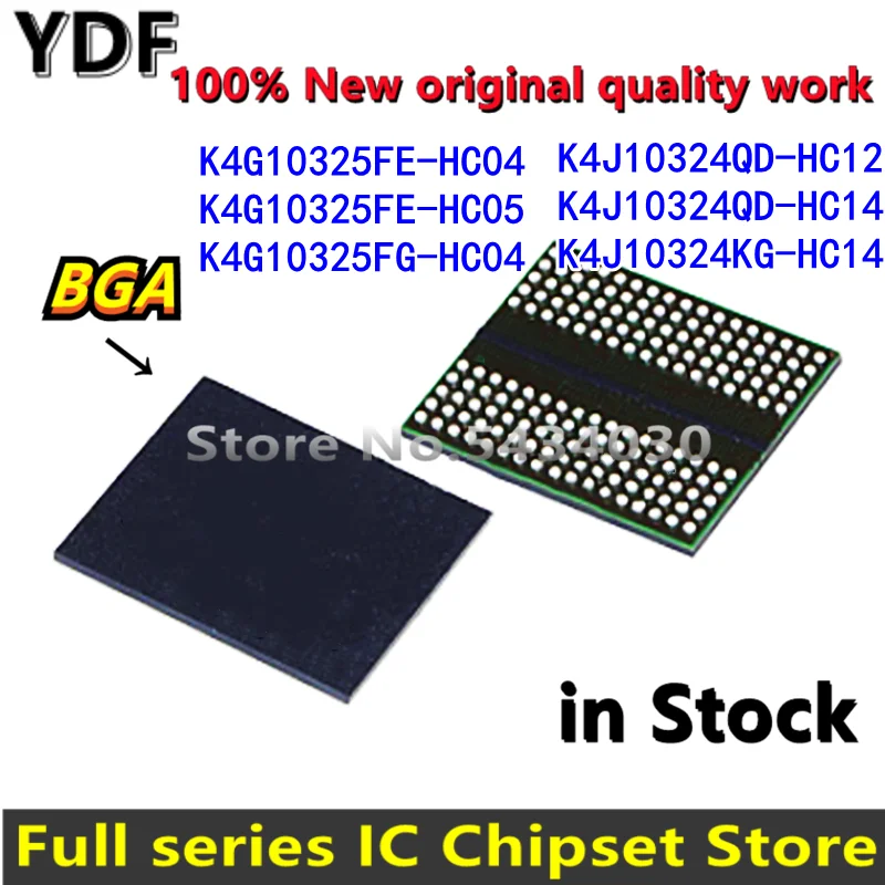 Новинка 100% K4J10324QD-HC12 K4J10324QD-HC14 K4G10325FE-HC04 K4G10325FE-HC05 системный блок микросхем BGA - купить