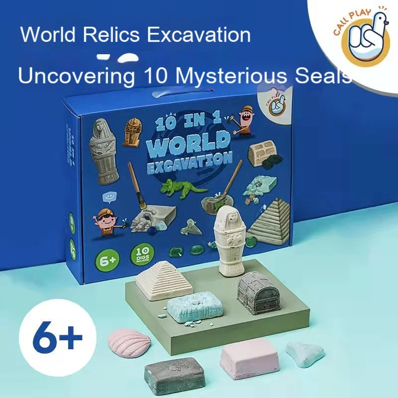 

World Ruins Excavation 10 in 1 Set Archaeological Excavation Puzzle Hands-on Fossil Children's Exploration Toys