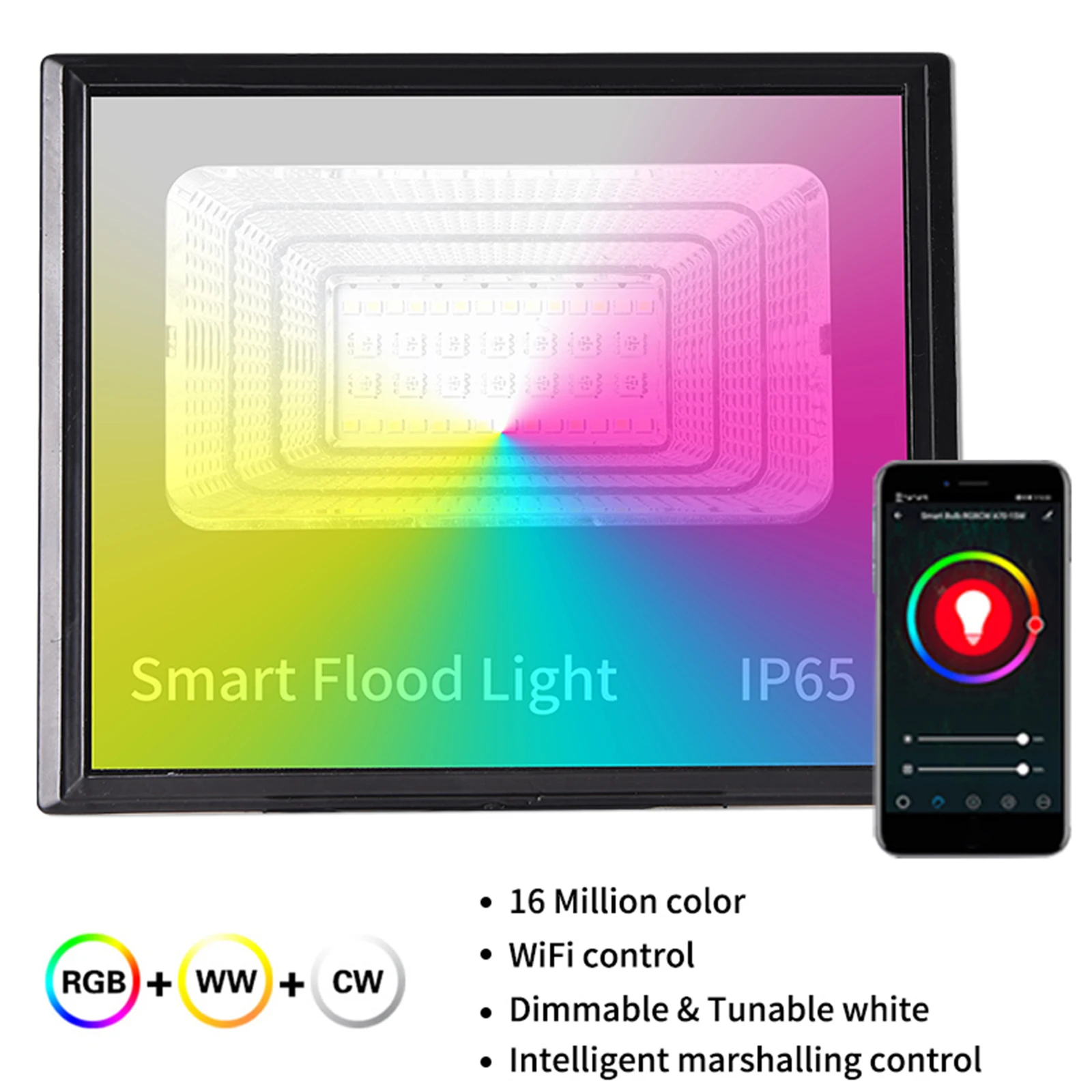 

RGB LED Floodlight AC85-265V 30W 50/60Hz Reflector Projector Flood Light Spotlight IP65 Outdoor Garden Landscape Lighting