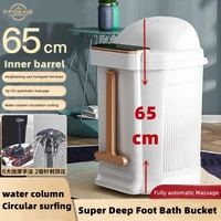 electric foot bath bucket vibration heating foot spa bubbles surfing massage for relieve pressure relaxation household massager