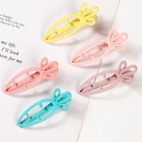 ly faye korean carrot solid color hollowed out frosted hair clips for women accessories pins girls new headwear
