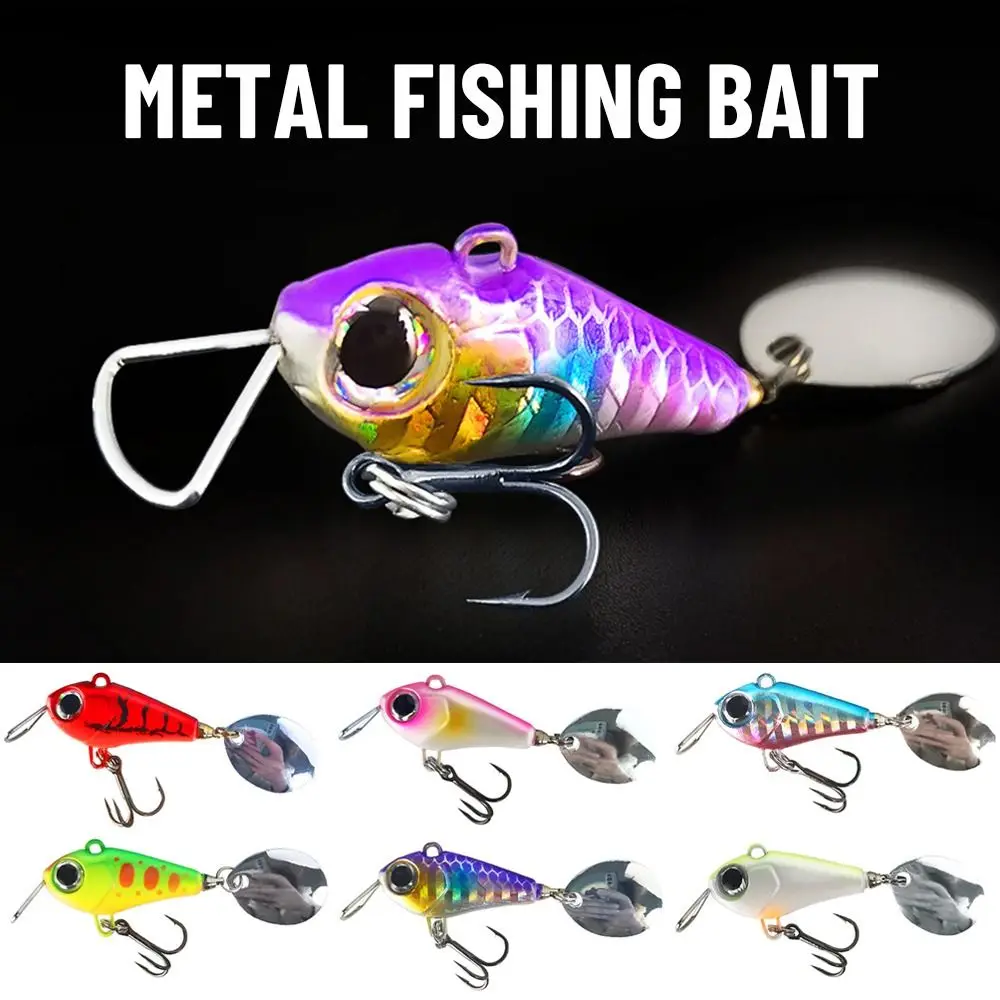 

2pcs 15g Metal Fishing Bait Rotating VIB Lure Spoon Sequins Sinking Spinner Vibration Wobblers Crankbaits Bass Fishing Tackle