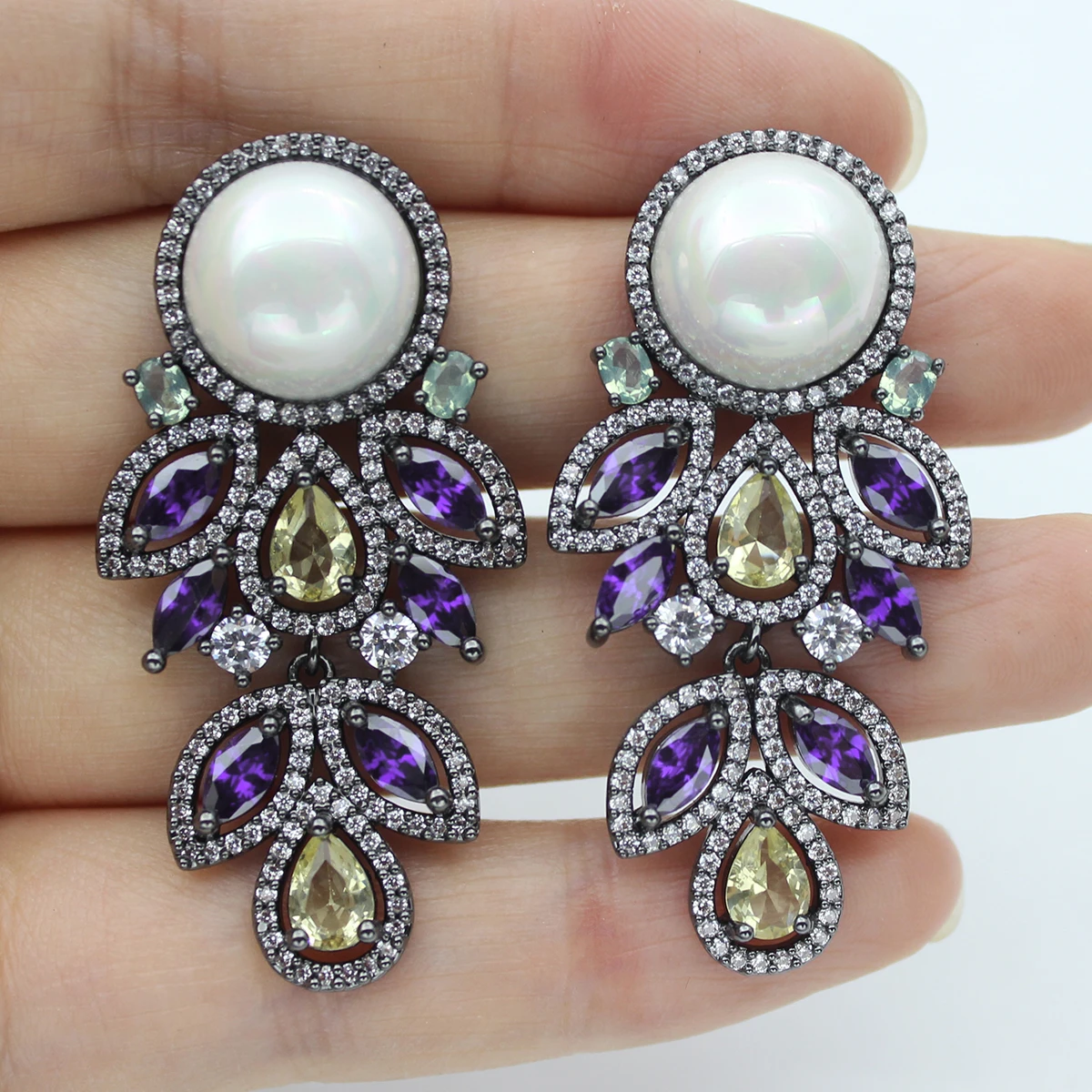 Роскошные ювелирные изделия Женские Висячие серьги блестящие серьги-подвески в