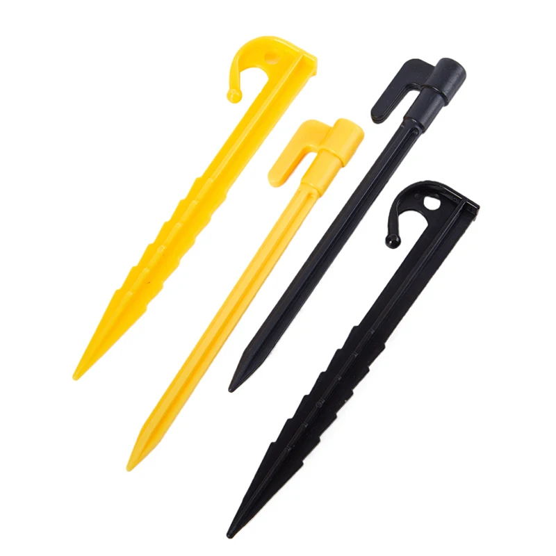 10 шт. гвозди для палатки открытый кемпинг поездка колышки земли пластиковые