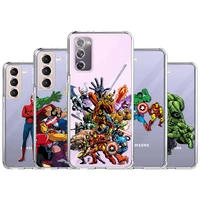 case for samsung galaxy s22 s21 ultra s20 fe s10 plus waterproof phone funda note 20 10 lite 9 clear cover spiderman marvel hulk