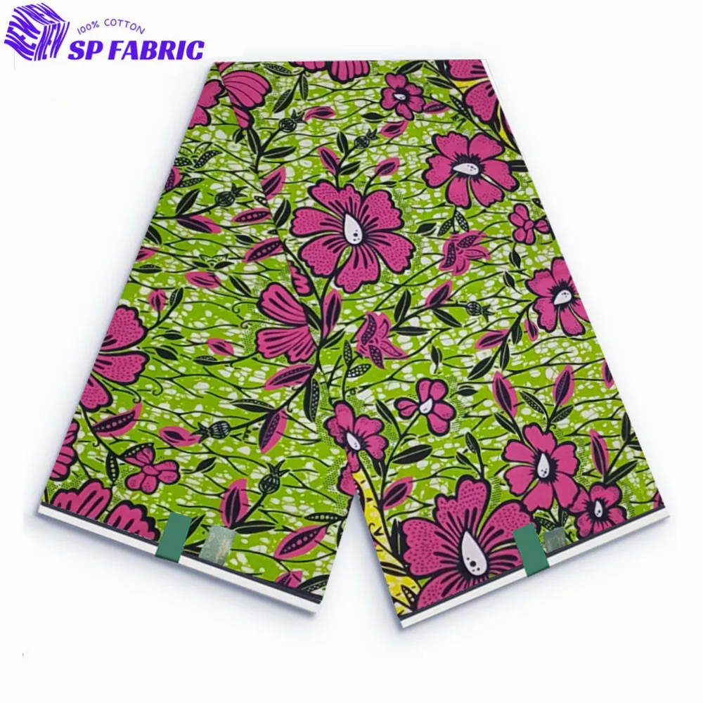 

African Wax Fabric 100% Original Super Fabric 6yards Nigerian Fabric Ankara Block Prints Batik Dutch Fabric For Wedding VL-81