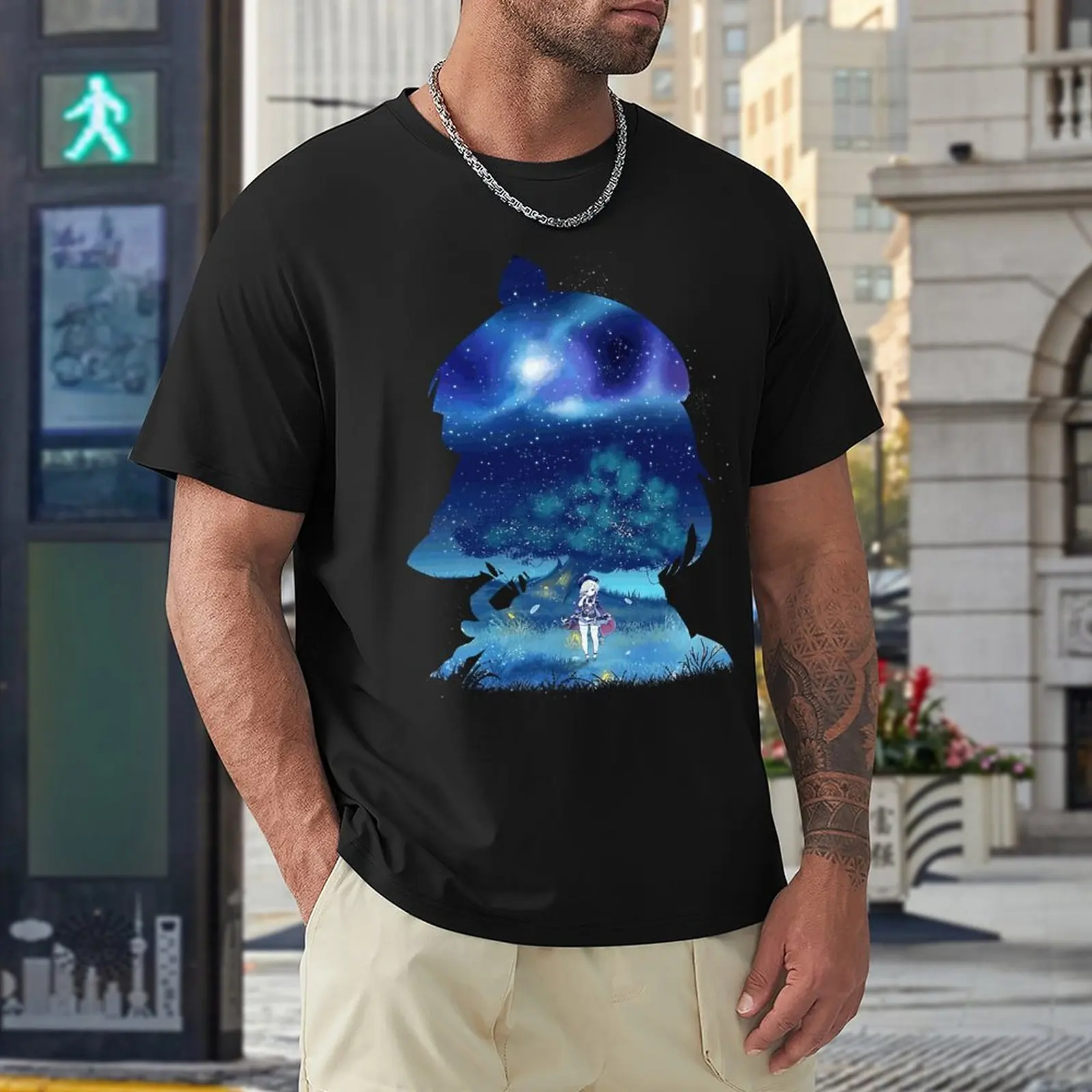 

Qiqi Games Genshin Impact T Shirts Men Shirt Fashion Clothes Graphics Sweatshirt 100% Cotton TShirts Tee Top