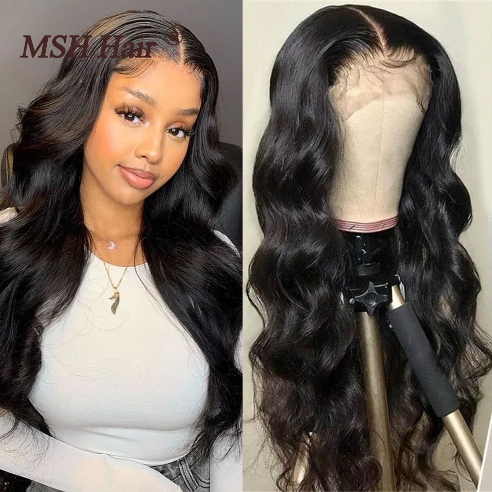 MSH Hair HD Lace Frontal Wig Peruvian Hair Body Wave Lace Front Human Hair Wigs for Women Human Hair Lace Closure Body Wave Wigs