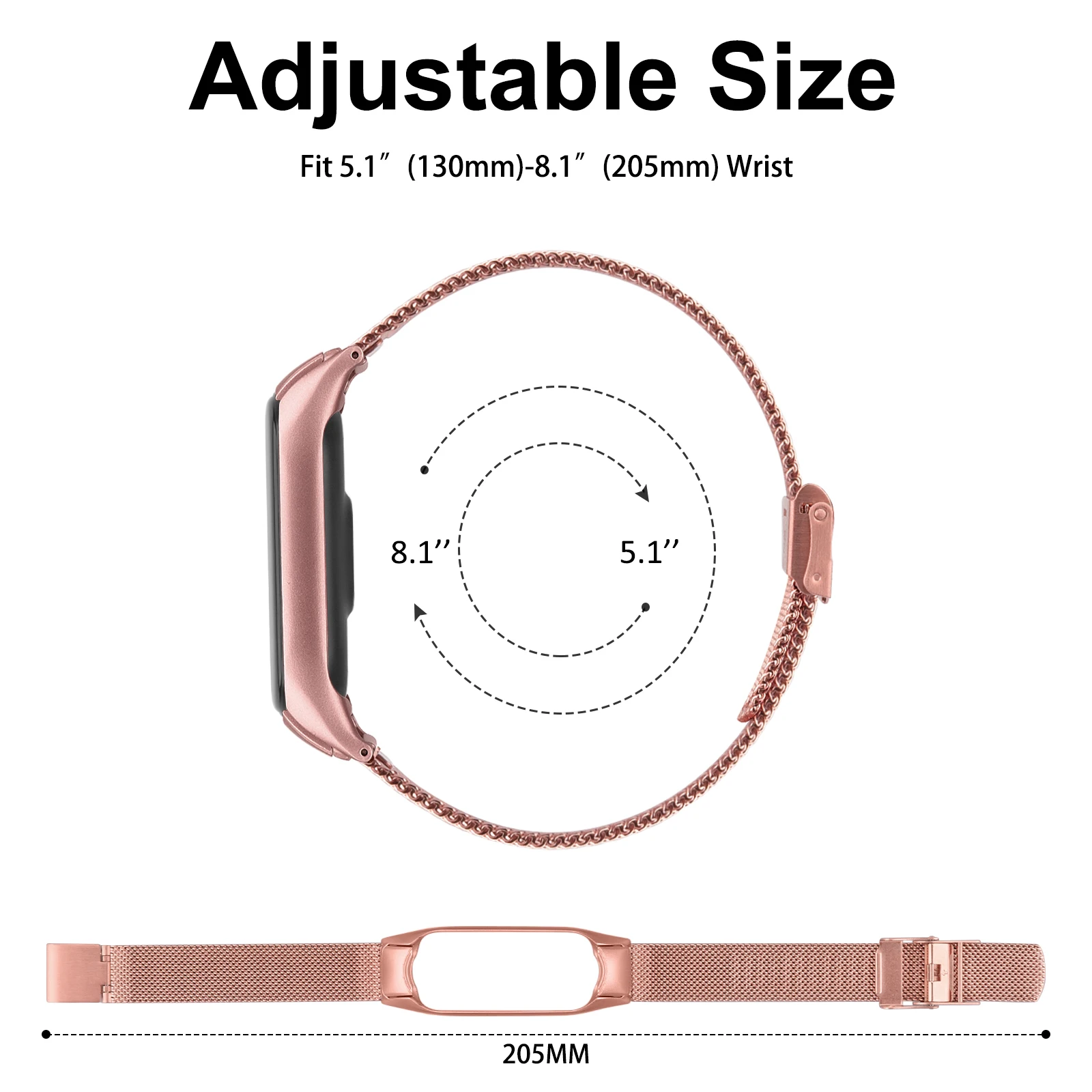 Wrist Strap For Xiaomi Mi Band 6 4 5 3 Metal Bracelet Screwless Stainless Steel for Mi Band 6 4 3 5 Strap Wristbands Pulseira