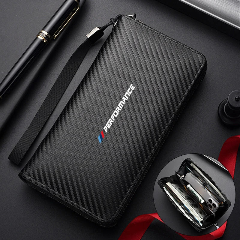Мужская длинная сумка из карбона для визитных карточек аксессуары BMW 1 3 5 серии X1 X4