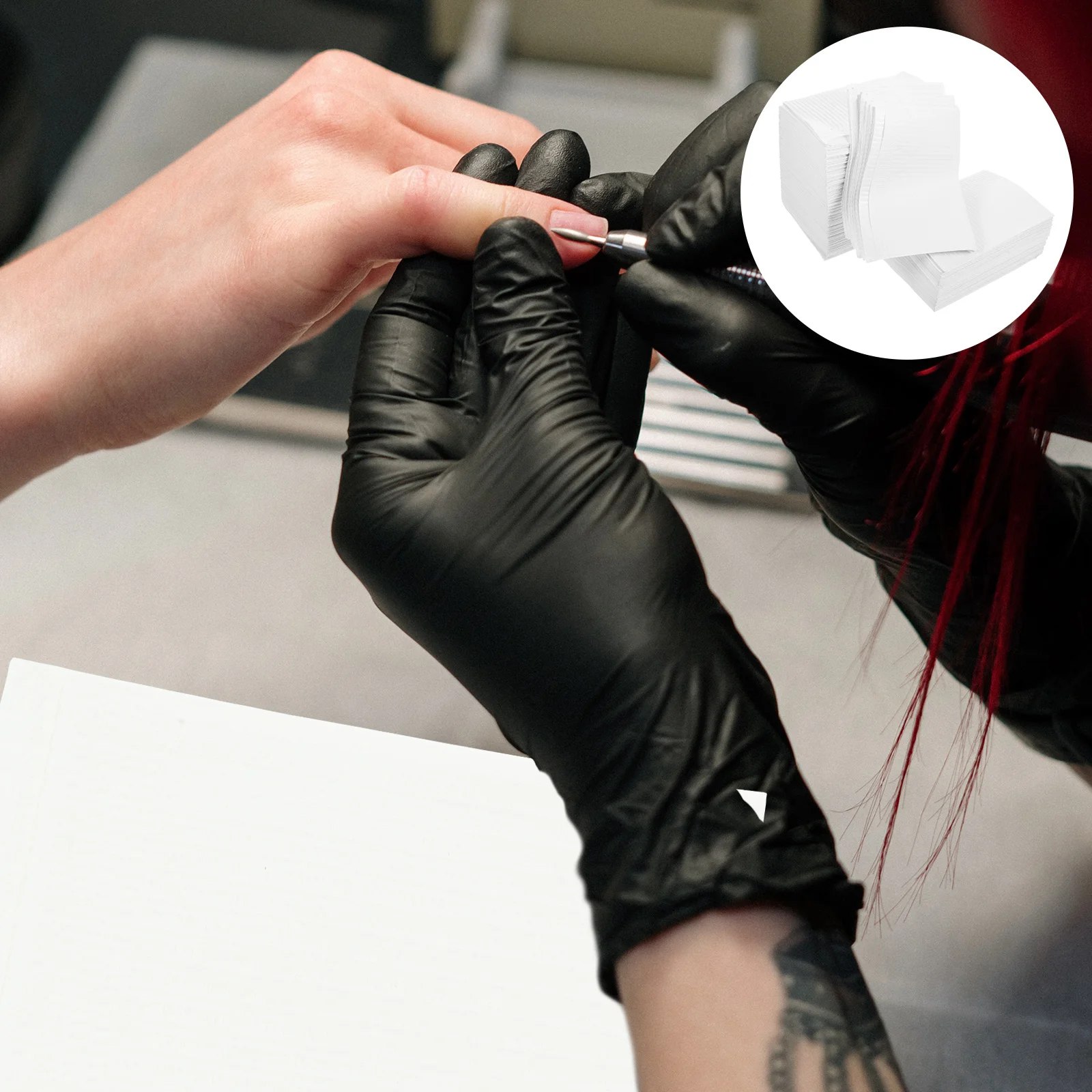 

Disposable Nail Art Table Towels Mat Nail Tips Art Paper Tattooing Table Mat Nail Table Pads Cover Salon Practice Manicure White