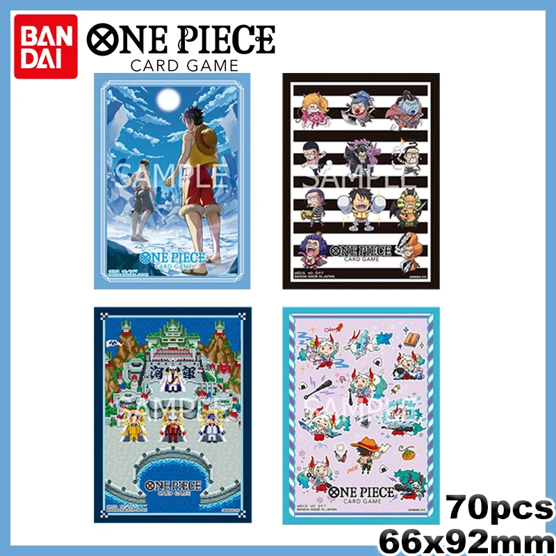 Фото Новые официальные протекторы для карт Bandai One Piece TCG 2026 года, 70 шт., с Луффи и Эйсом, адмиралами Ямато и Импел Даун, для аниме-карт, подарок-игрушка №1
