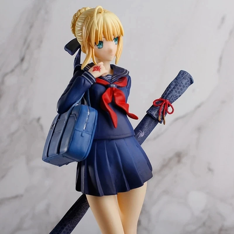 18 см НОВЫЙ Hot Fate Stay Night Saber Школьная форма Стиль Экшн Аниме Фигурка Коллекция