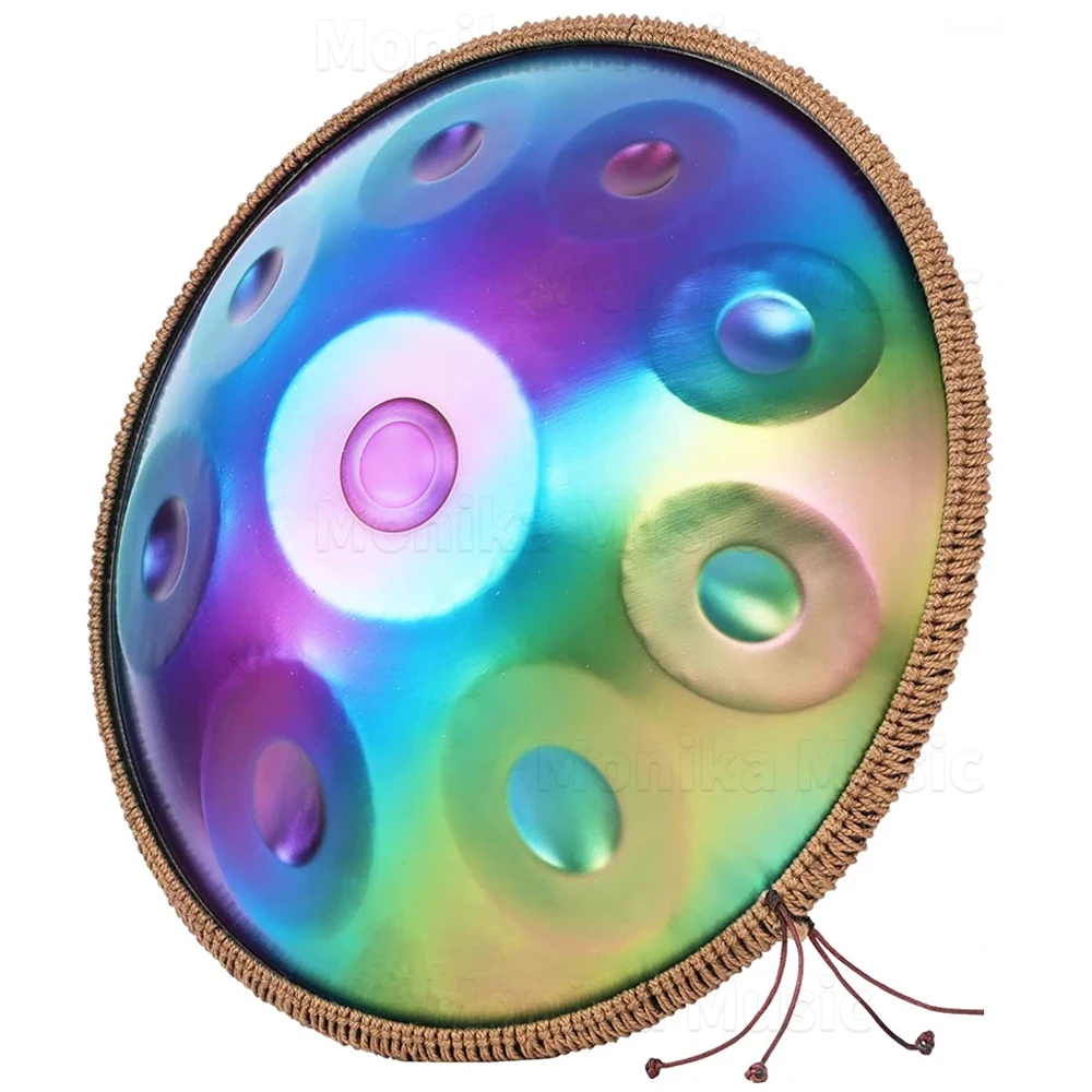 

440HZ handpan drum 9 notes 22 inch steel tongue drum meditation yoga music drum tambor beginner percussion instrument gift