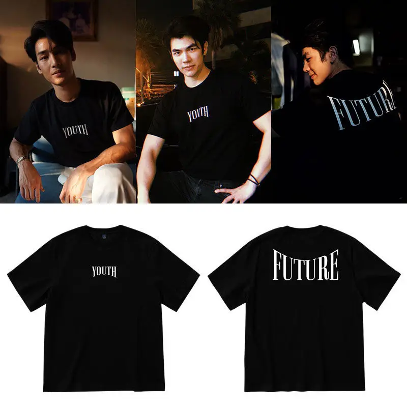 

New Thai drama Kinn KP VP Mile Apo MileApo Costume casual loose student short-sleeved t-shirt Gift