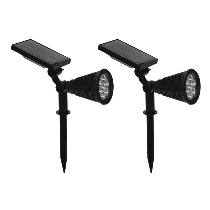

2 SETS 7 LED Solar Spotlights Outdoor Solar Lights Waterproof Color Spot Lights For Garden Landscape Spotlights Dark Sensing Aut