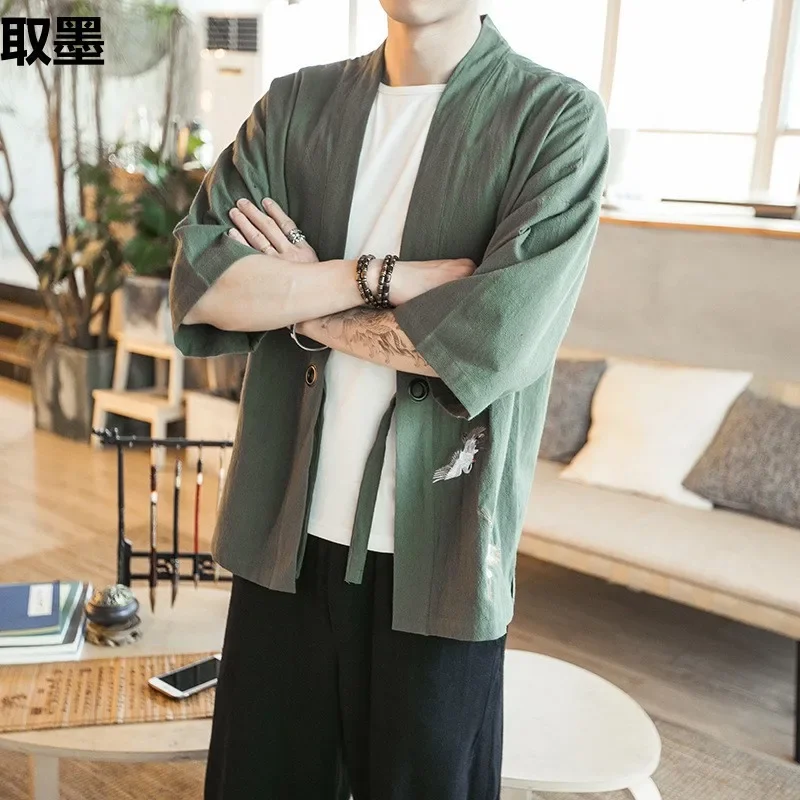 Весенне-летняя тонкая куртка свободного кроя ханьфу в китайском стиле винтажная