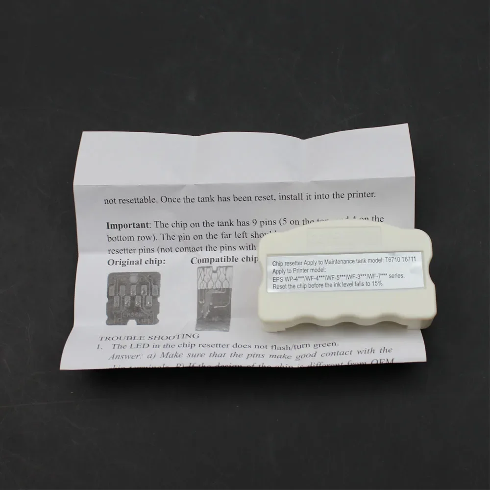 Бак для обслуживания T6710 T6711 Устройство сброса чипа Epson WP-4010 WP-4015 WP-4525 WP-4530 WP-4540 WF-5110