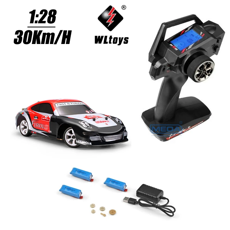 Wltoys K989 K969 284131 Upgrade LCD Version 4WD 1/28 RC High Speed Racing Mosquito 2.4GHz Off-Road RTR Rally Drift Car images - 6