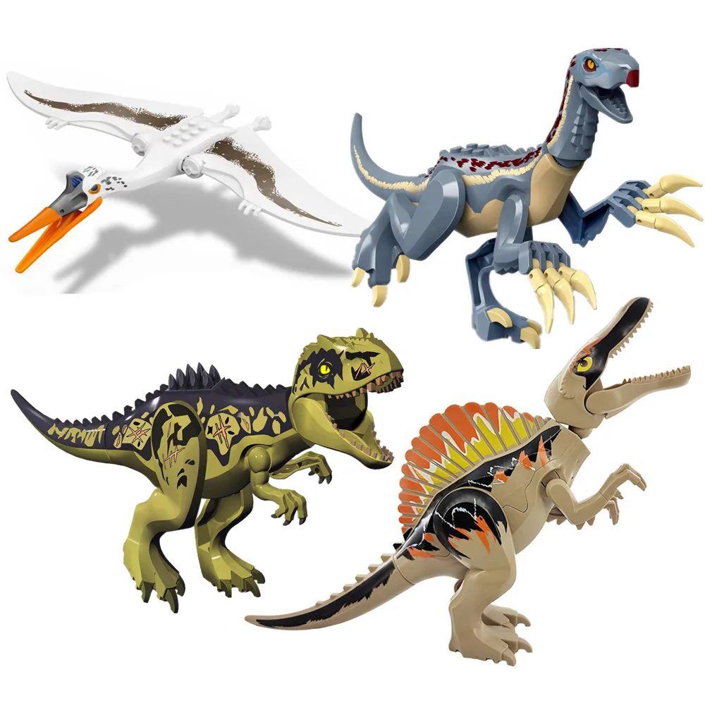 

Jurassic Dinosaur World Park Giganotosaurus Therizinosaurus Plesiosaur Dino Building Blocks Bricks Kids Toys Christmas Gift