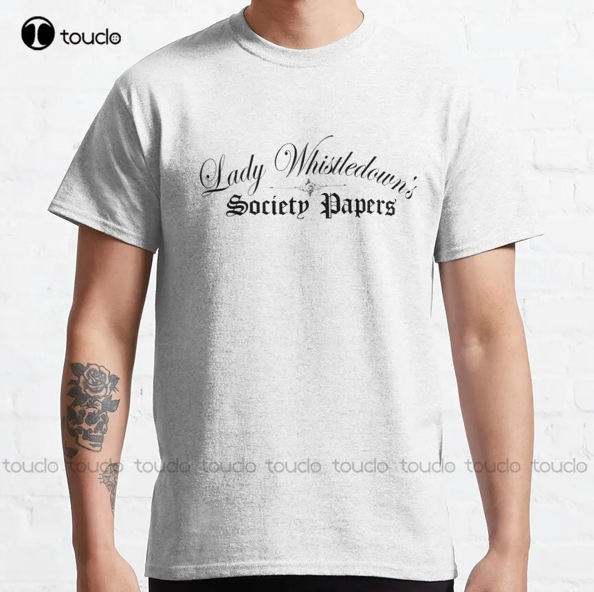 

Lady Whistledown'S Society Papers Classic T-Shirt Black Mens Tshirt Custom Aldult Teen Unisex Digital Printing Tee Shirts Xs-5Xl