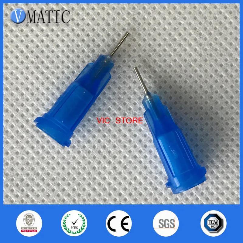 

Free Shipping 100Pcs/Lot 22G 0.25'' Stainless Steel Tip Dispensing Screw Needles Blue Color Syringe Needle Tips 1/4 Inch
