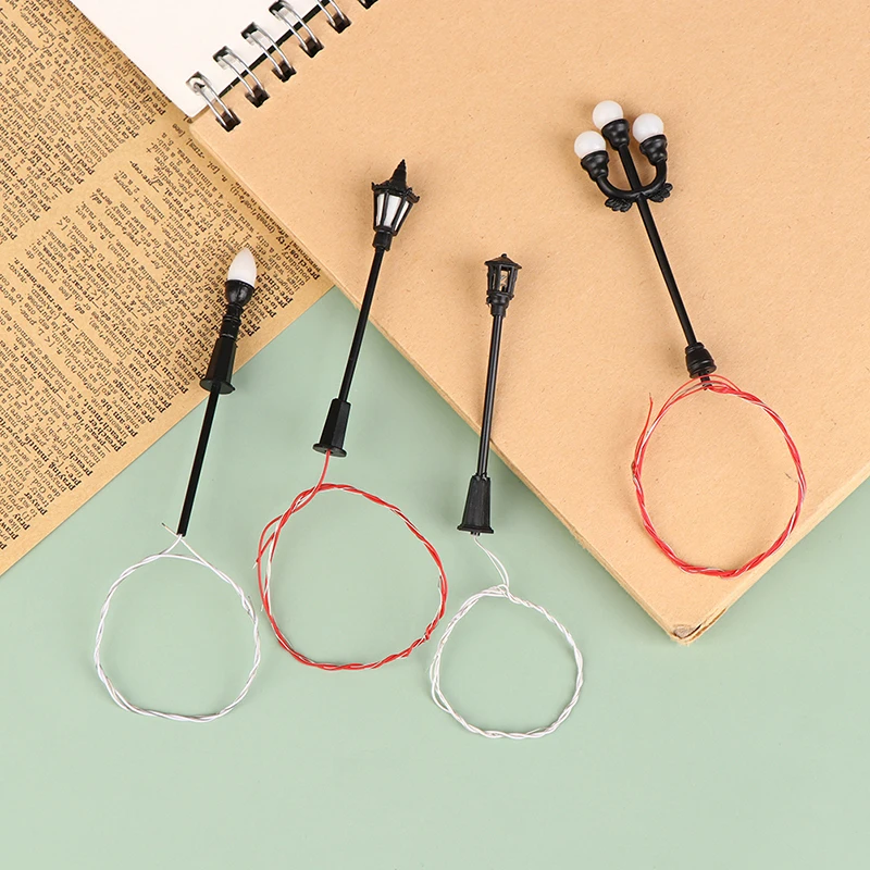 

10pcs Micro Landscape Model Railway Antique Lamp Garden Street Light Decoration Accessories