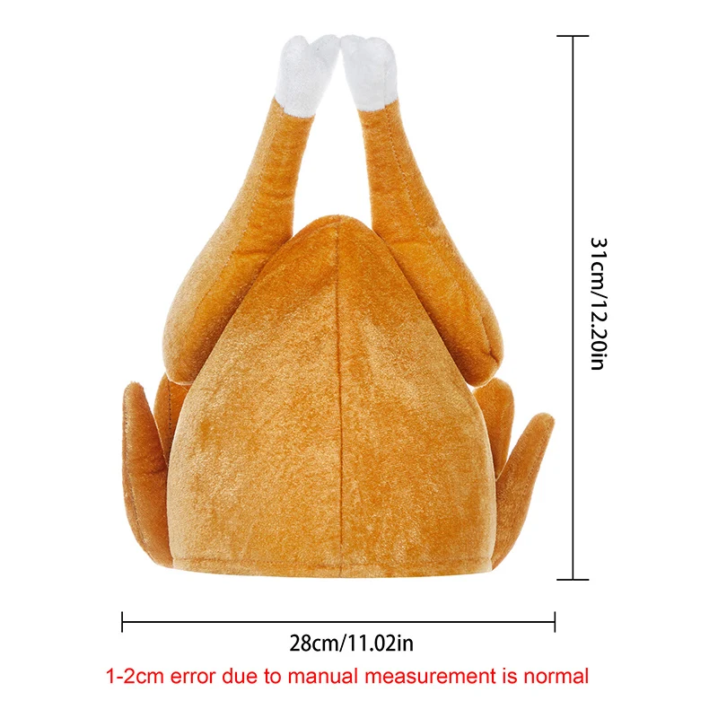 Unisex Turkey Hat Realistic Image Interesting Soft Comfortable Breathable Thanksgiving Cute Cap
