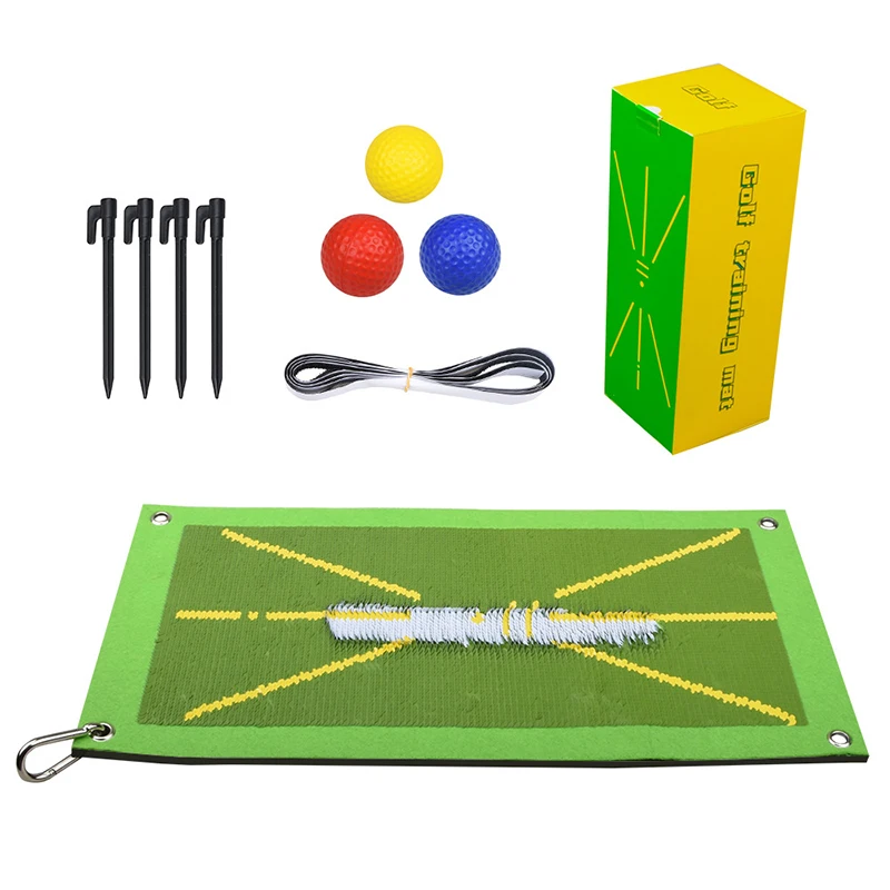 

Golf Swing Practice Mat Path Feedback Golf Impact Mat Set Portable Games for Giving the Real Feeling of Hitting tdemy