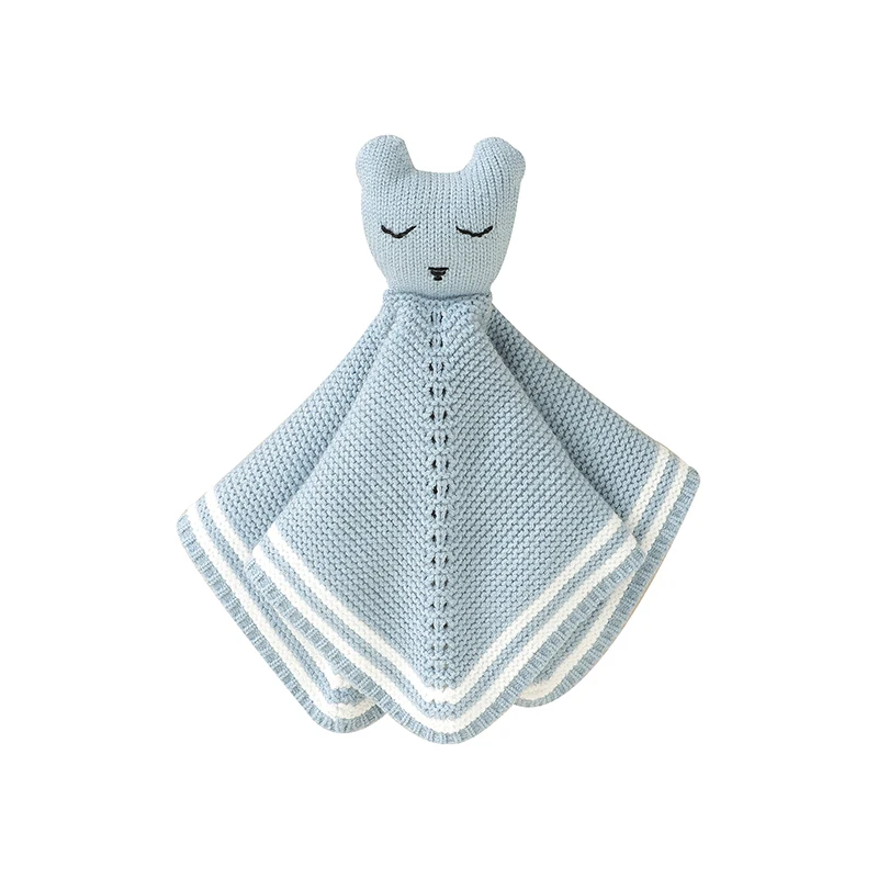 

Baby Security Blankets Knitted 3D Cartoon Newborn Comfortable Soothe Appease Towel Lovely Muslin Toddler Infant Kid Shower Gifts