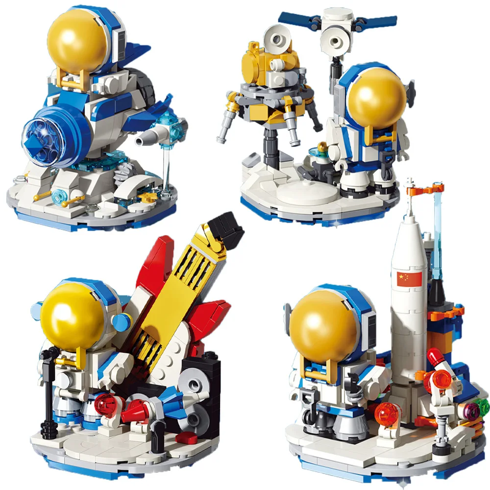 

Конструктор детский «астронавт» в форме ракеты