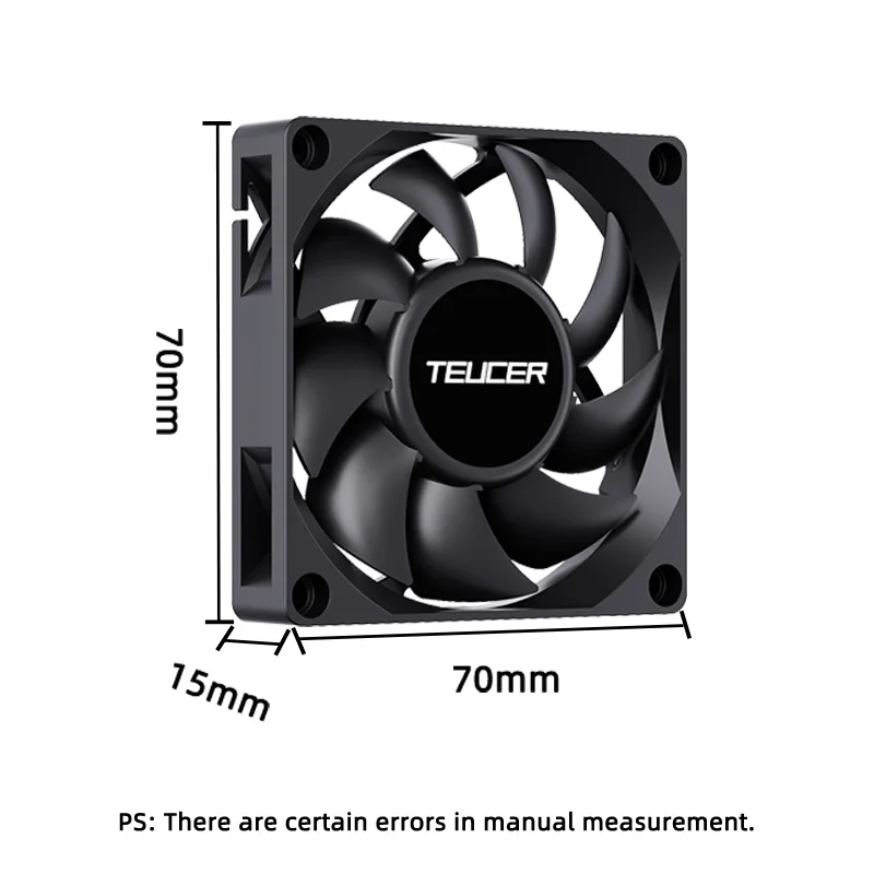 7015 7 см DC 12 В 3-контактный вентилятор Chassic Бесшумный гидравлический подшипник 2500