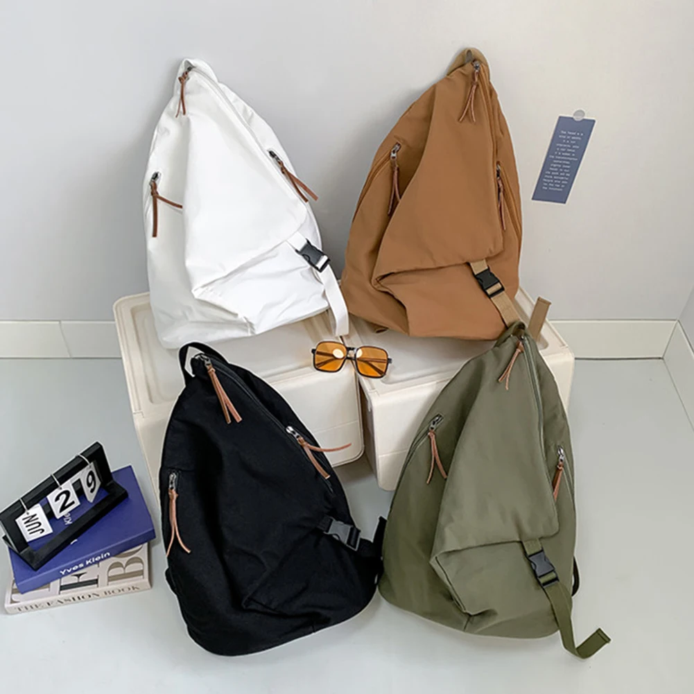 

Casual Cute Bike School Bag Set Solid Color Simple Canvas Female Handbags for Women Backpack Designer for Daughter Gifts