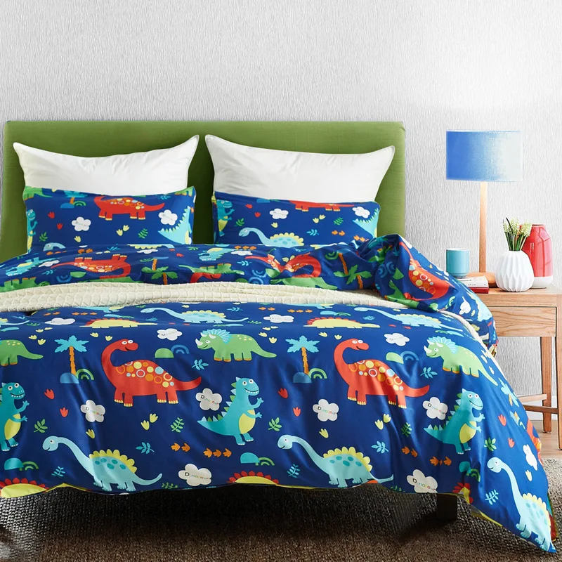 

Cartoon Animal Pattern Bedding Set 3Pcs/Set Pillowcase & Duvet Cover Sets Cotton Bed Set Home Bed Textile Products Roupa De Cama