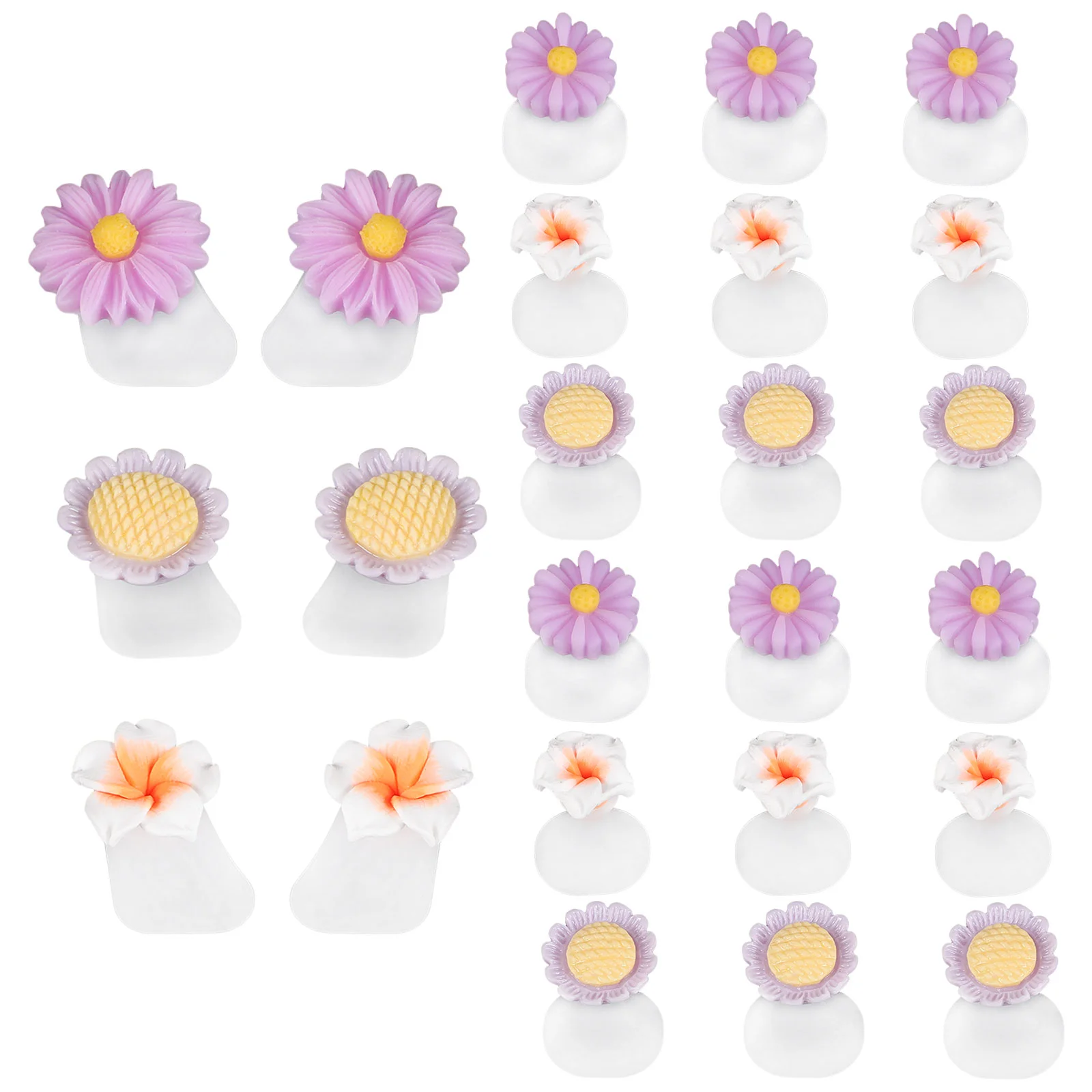 

24 Pcs Nail Tools Silicone Flower Toe Separators Supplies Manicure Women Polish Silica Gel Nails