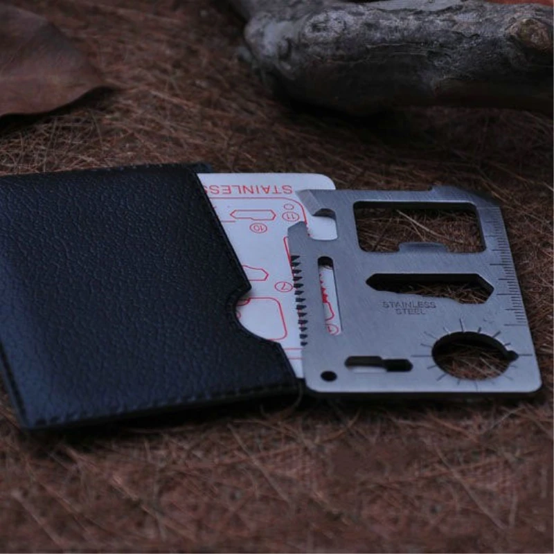 Pocket Tool Multifunction Credit Edc Outdoor Bottle Survive Gear Card Multi Multipurpose Gadget Camping Opener Wallet Kit |