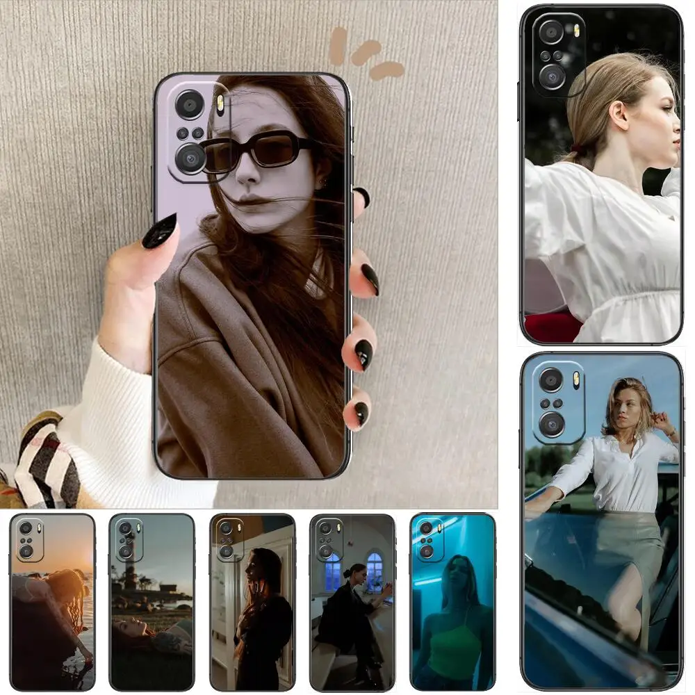 

HD-Goddess Charm Phone Case For xiaomi mi 11 Lite pro Ultra 10s 9 8 MIX 4 FOLD 10T 5g Black Cover Silicone Back Prett