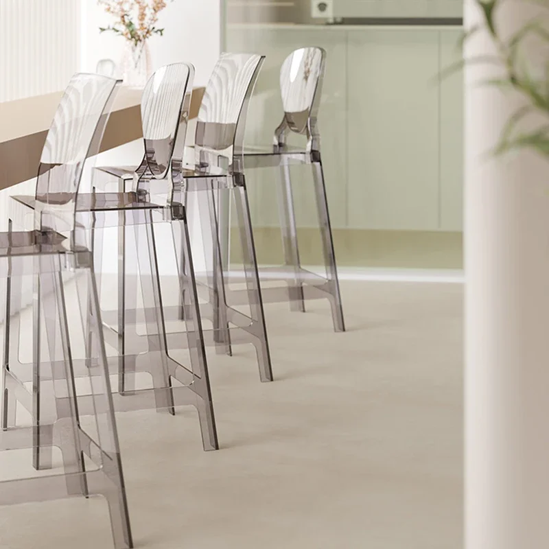 Эргономичный обеденный стул прозрачный декоративный модульный пластиковый