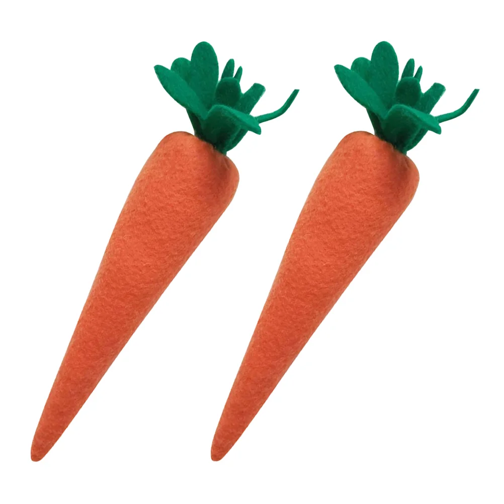 

2Pcs Vivid Adorable Artificial Fabric Carrot Artificial Carrot for Party DIY Craft Home Decor