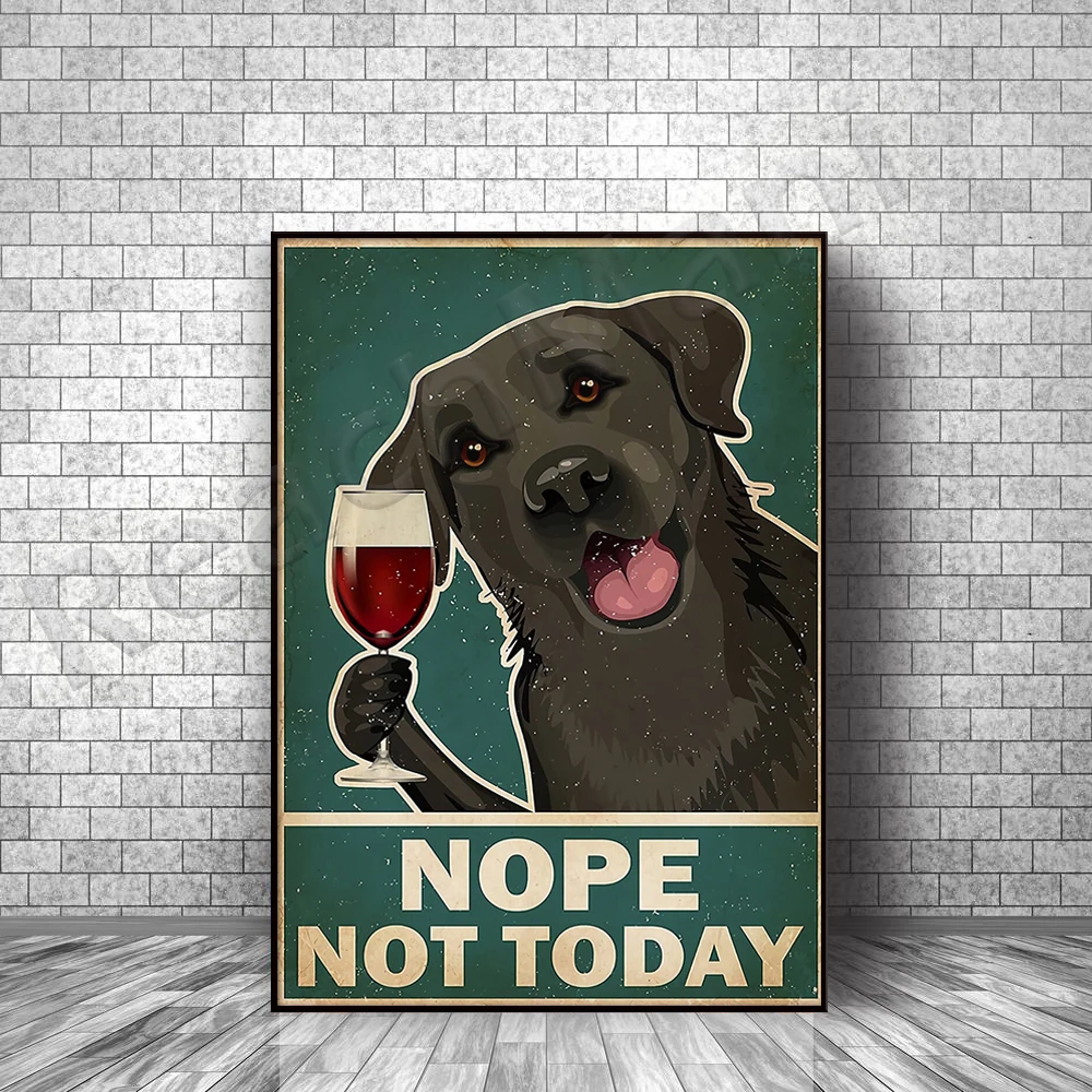 Постер с надписью Love Dog No Today