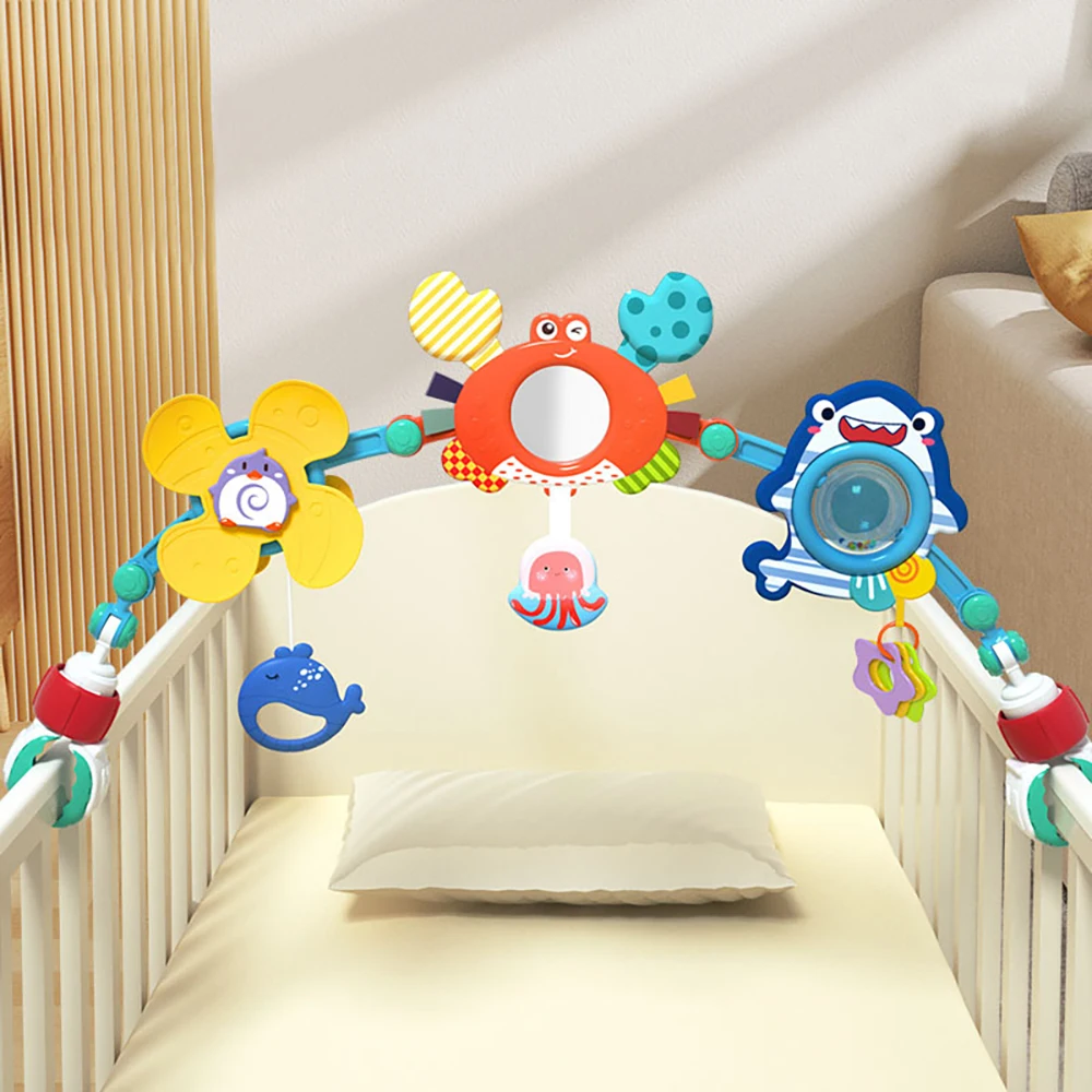 

Baby Mobile Toys For Bed Crib Stroller Adjustable Detachable Infant Newborn Baby Educational Rattles Toys Stroller Accessories