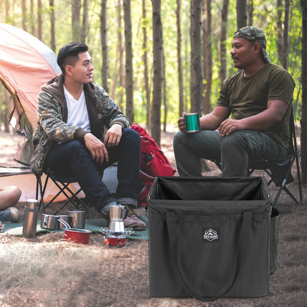 

Складная сумка для хранения для кемпинга, 600D ткань Оксфорд, уличная корзина для хранения инструментов, водонепроницаемая большая емкость д...