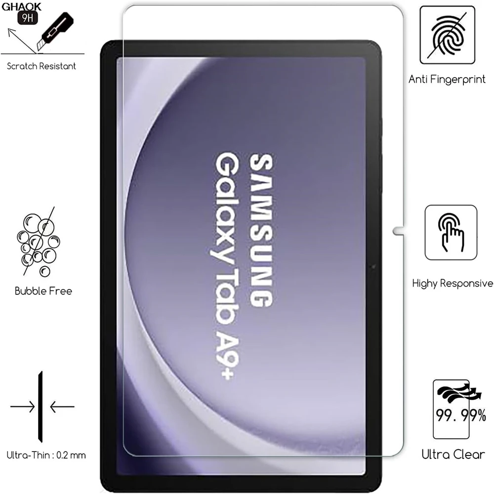 2 шт. Защитная пленка из закаленного стекла для Samsung Galaxy Tab A11+ 2025 11 дюймов A9 Plus 2023, защитная пленка для планшета с защитой от царапин (art.: 3920db113e2bb) - 3920db113e2bb