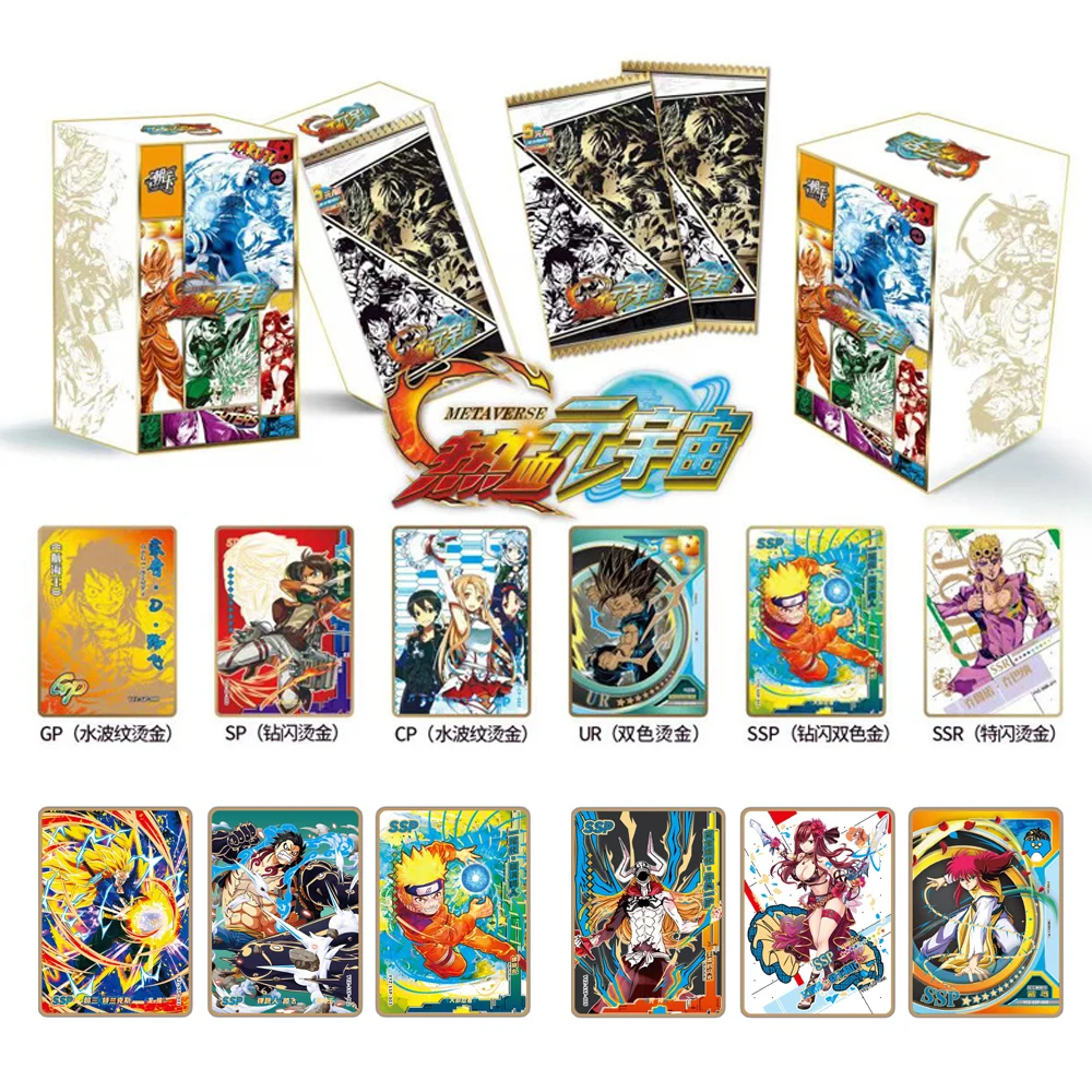 Colección de cartas de Dragon Ball Demon Slayer One Piece, JoJo Bizarre Naruto, Anime, cumpleaños para niños, juego japonés cardado, juguetes, regalos