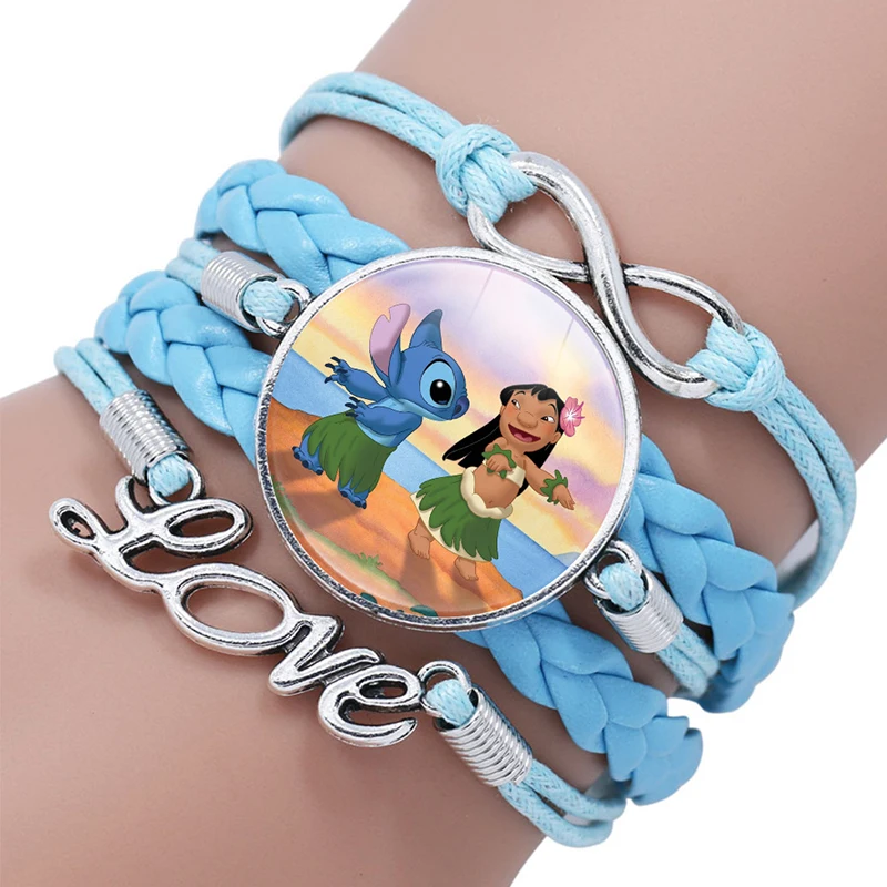 Игрушки Disney 1 шт. Лило и Ститч Мультяшные модели Аниме фигурки милые наручные