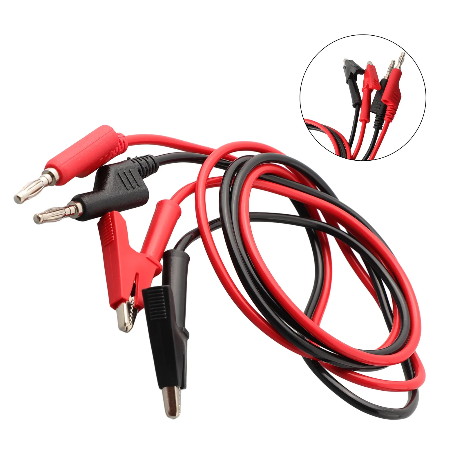 Эффективные силиконовые тестовые провода с банановой вилкой 2 шт. зажим крокодил