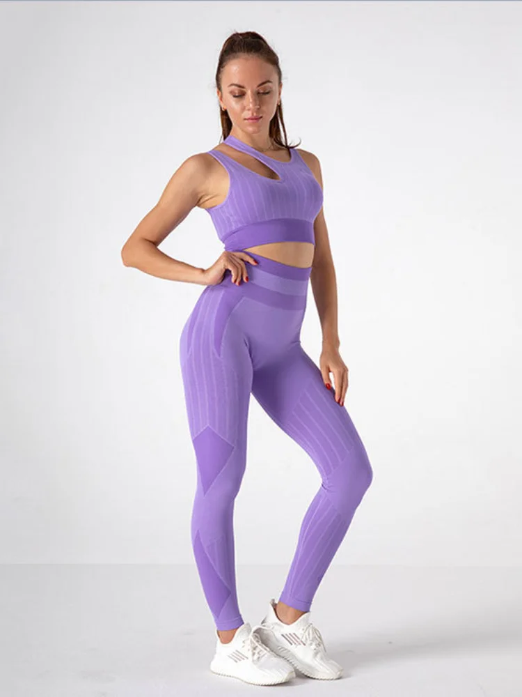

2022 New Yoga Clothing Suit Women's Running Sports Fitness Clothing Self-cultivation Breathable Sports Set